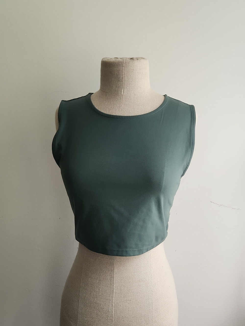 Sage Green Crop Tank Top